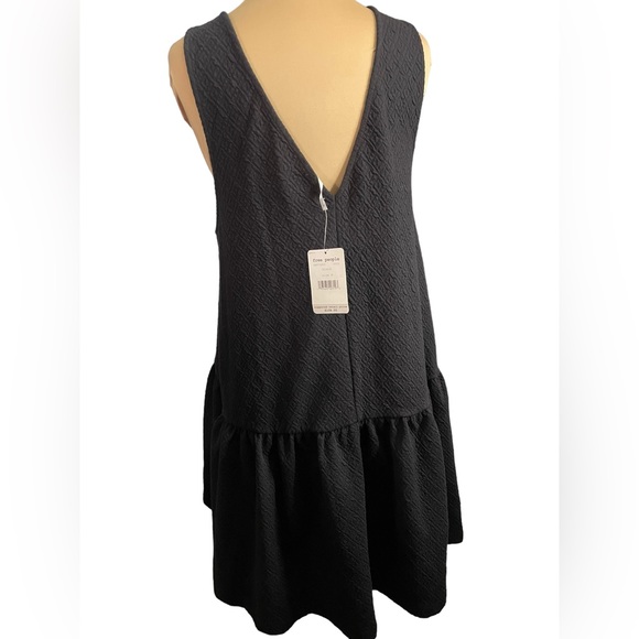 Free People Easy Street Black Sleeveless Flounce Mini Dress Size medium NWT - Picture 6 of 9